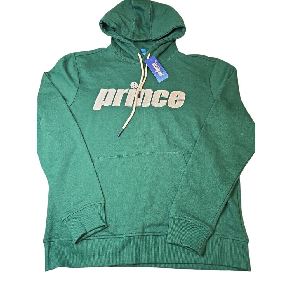 NWT Prince Pickleball Men's M Fleece‎ Hooded Pullover Sweatshirt Green